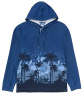 Tommy Bahama Men's Palm Flurry Baja Long Sleeve Pullover Hoodie Indigo 2X-Large